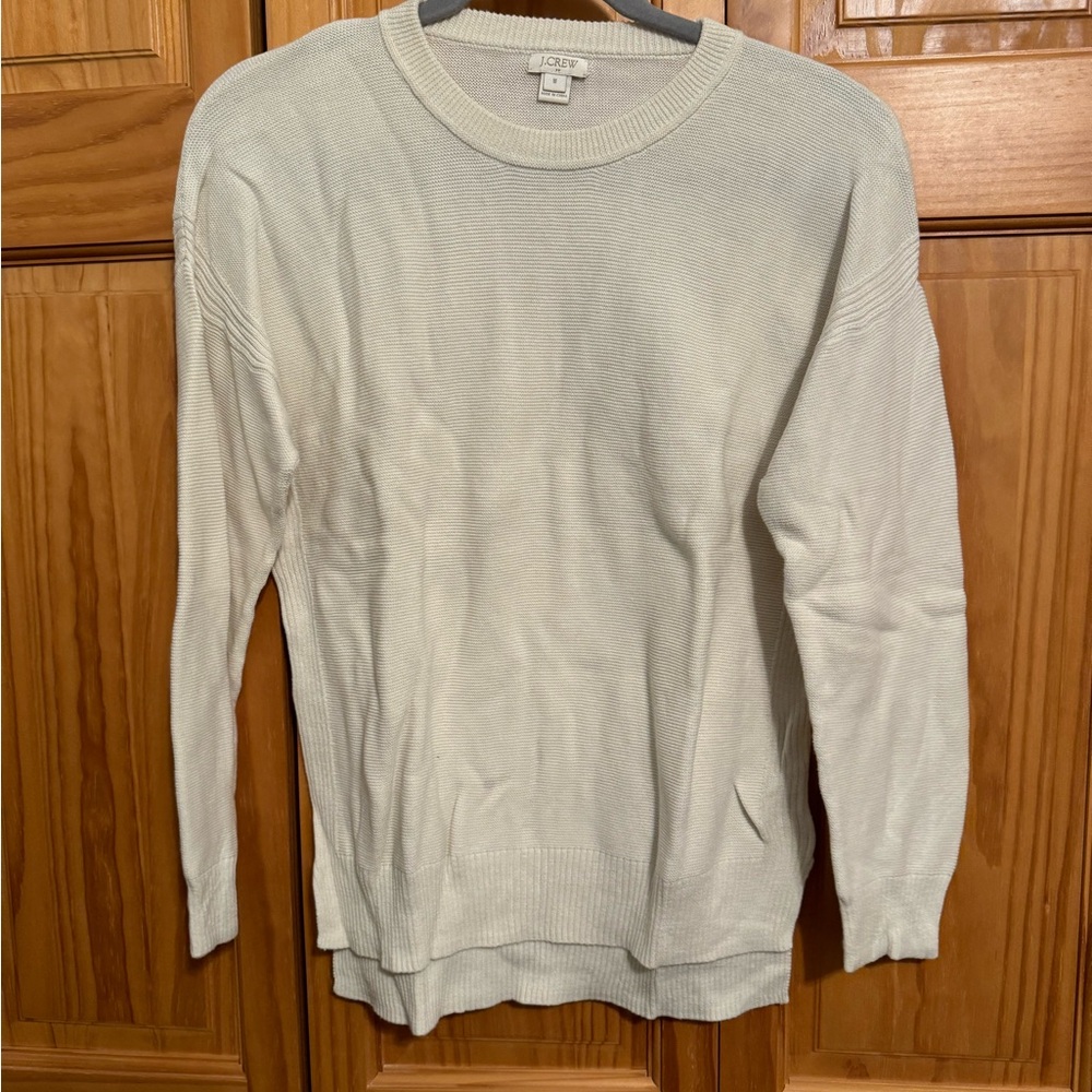 J. Crew Women's Cream Crewneck Top